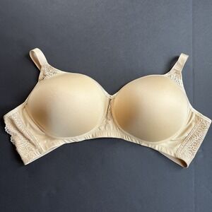 Comfort Choice Bra 52 D Beige Wire Free Foam Full‎ Coverage Seamless T Shirt Cup